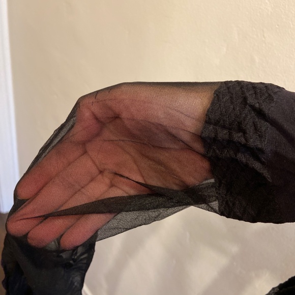 New MeMoi Black Sheer Nylons Pantyhose Stockings HOISERY SZ QUEEN 2 PLUS SIZE - Picture 5 of 7